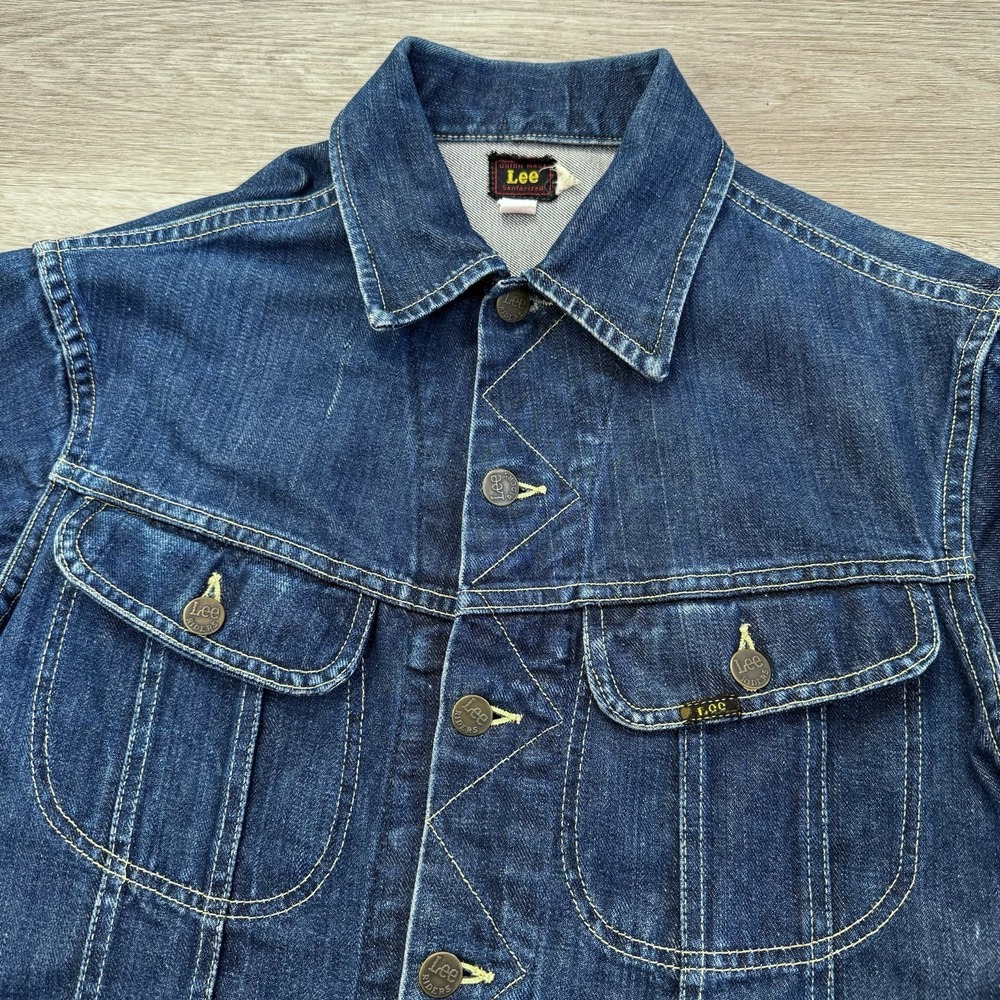 Vintage 40s Lee 101J Center Red Tag Denim Jacket Union Made Sanforized Riders 40 - Picture 13 of 13